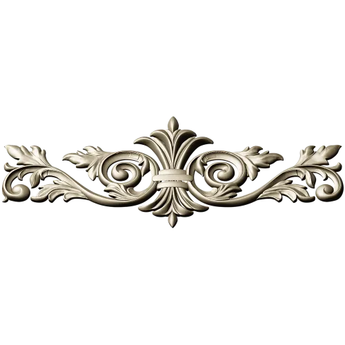 Baroque Acanthus Central Cartouche - STL 3D model for CNC