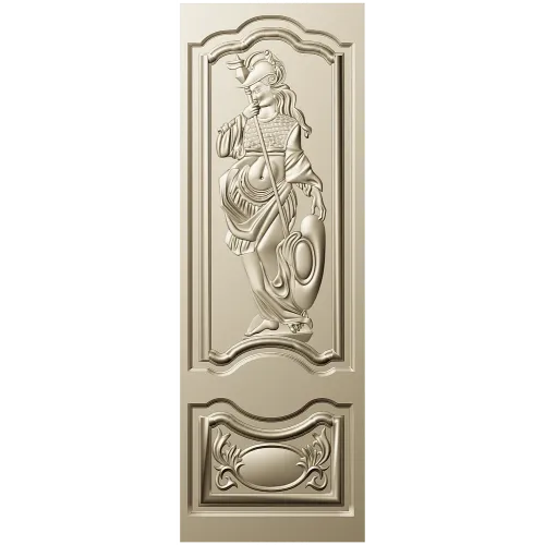 Ornate Warrior Door Panel - STL 3D model for CNC carving