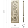 Ornate Warrior Door Panel - STL 3D model for CNC carving