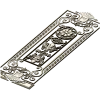 Baroque Rosette Vertical Door Panel STL for CNC