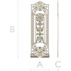 Baroque Rosette Vertical Door Panel STL for CNC