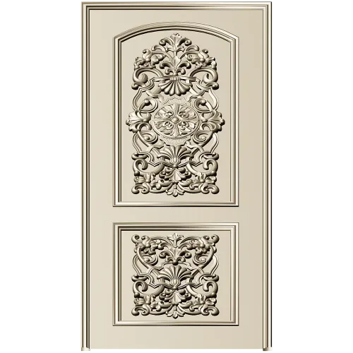 Ornate Double-Cartouche Door Panel STL for CNC