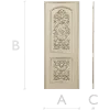 Ornate Double-Cartouche Door Panel STL for CNC