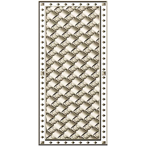 Woven Basket Door Panel STL for CNC