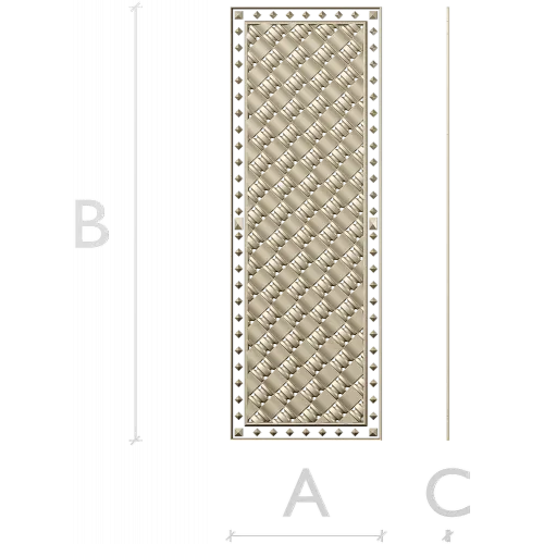 Woven Basket Door Panel STL for CNC