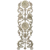 Rococo Floral Vertical Ornament - STL 3D Model for CNC