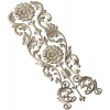 Rococo Floral Vertical Ornament - STL 3D Model for CNC