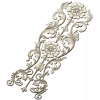 Rococo Floral Vertical Ornament - STL 3D Model for CNC