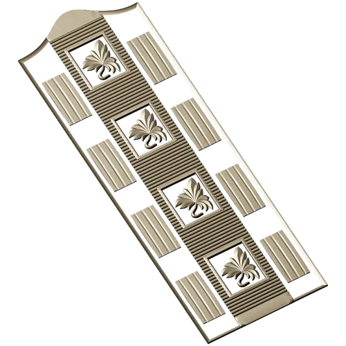 Ornate Door Panel 3D STL for CNC Milling