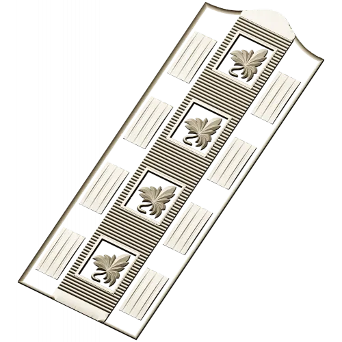 Ornate Door Panel 3D STL for CNC Milling