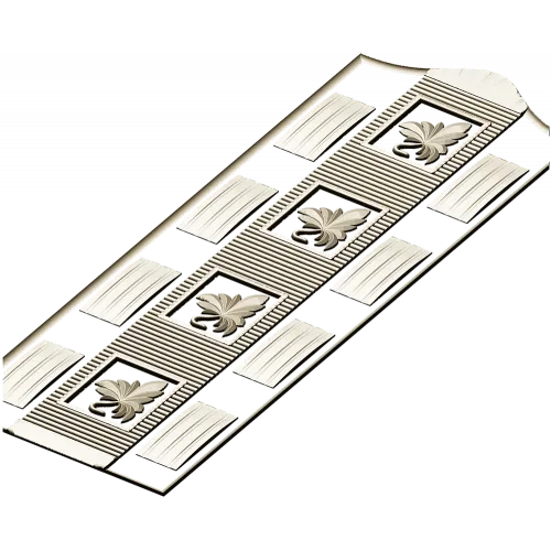 Ornate Door Panel 3D STL for CNC Milling