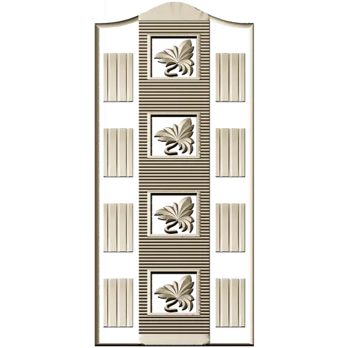 Ornate Door Panel 3D STL for CNC Milling