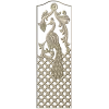 Regal Peacock Door Panel STL - 3D Model for CNC Carving