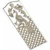 Regal Peacock Door Panel STL - 3D Model for CNC Carving
