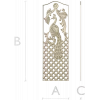 Regal Peacock Door Panel STL - 3D Model for CNC Carving