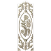 Rose Medallion Vertical Relief - STL 3D Model for CNC