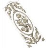 Rose Medallion Vertical Relief - STL 3D Model for CNC