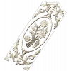 Rose Medallion Vertical Relief - STL 3D Model for CNC