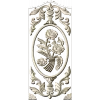 Rose Medallion Vertical Relief - STL 3D Model for CNC