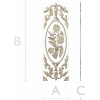 Rose Medallion Vertical Relief - STL 3D Model for CNC