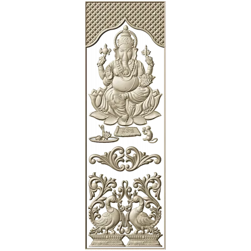 Ganesha Relief Panel STL for CNC Carving
