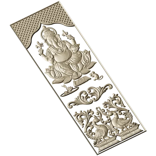Ganesha Relief Panel STL for CNC Carving