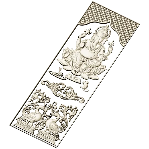 Ganesha Relief Panel STL for CNC Carving