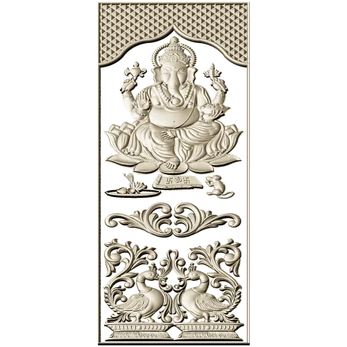 Ganesha Relief Panel STL for CNC Carving