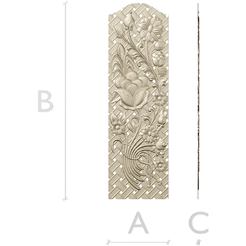 Floral Lattice CNC Panel STL