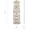 Baroque Vertical Applique STL 3D Model for CNC
