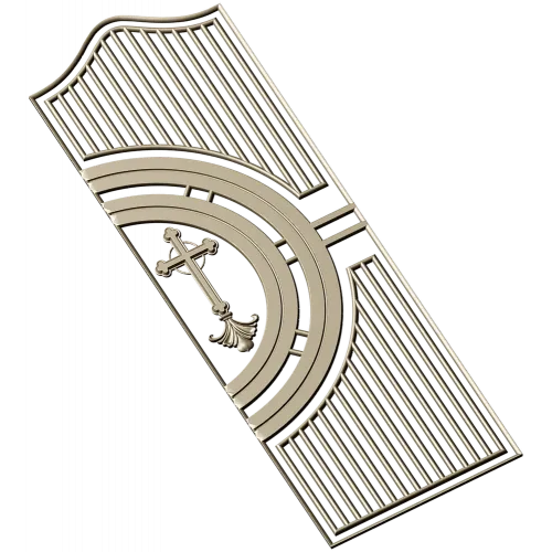 Heritage Cross Door Panel - STL 3D model for CNC