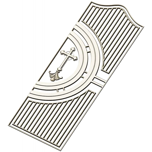 Heritage Cross Door Panel - STL 3D model for CNC