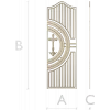 Heritage Cross Door Panel - STL 3D model for CNC