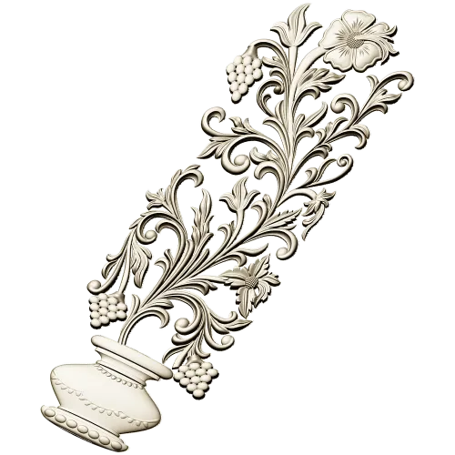 Vine Vase Vertical Relief STL for CNC