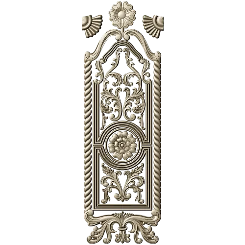 Ornate Rosette Door Panel STL for CNC