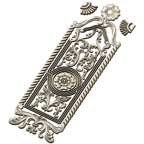 Ornate Rosette Door Panel STL for CNC