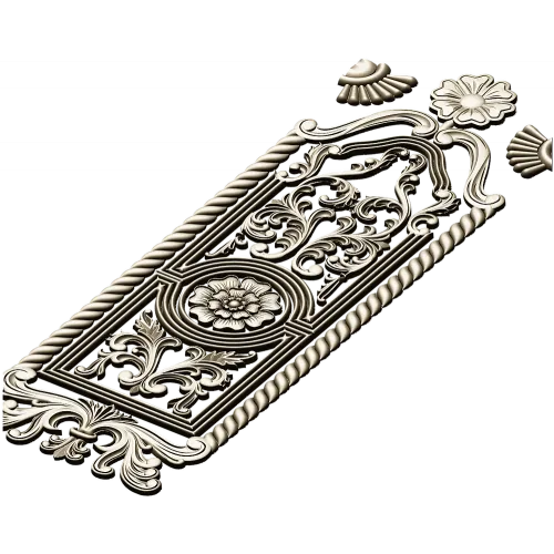Ornate Rosette Door Panel STL for CNC