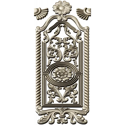 Ornate Rosette Door Panel STL for CNC