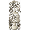 Ornamental Peafowl Vertical Panel STL for CNC