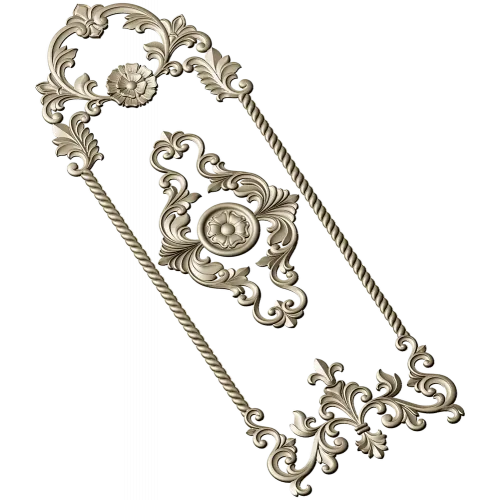 Regal Acanthus Door Panel STL 3D model for CNC