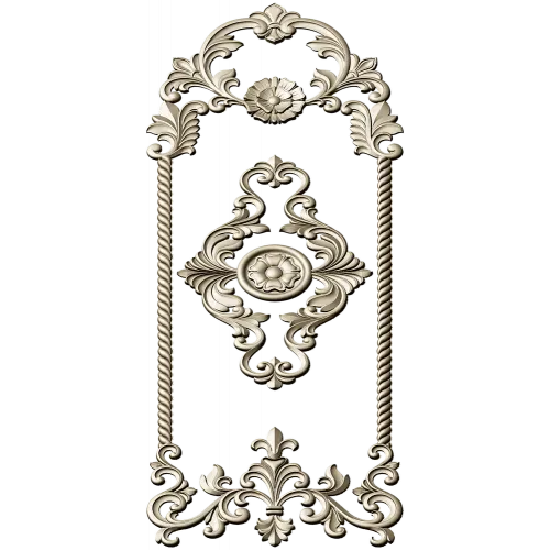 Regal Acanthus Door Panel STL 3D model for CNC