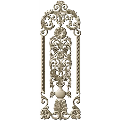 Regal Vase Vertical Panel - STL 3D model for CNC