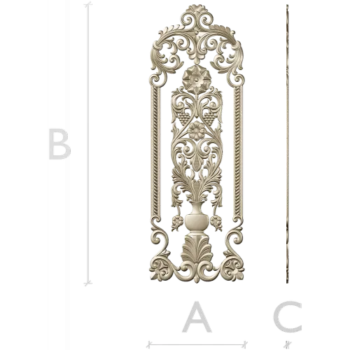 Regal Vase Vertical Panel - STL 3D model for CNC