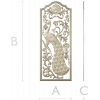 Peacock Vine Decorative Panel - STL 3D Model for CNC