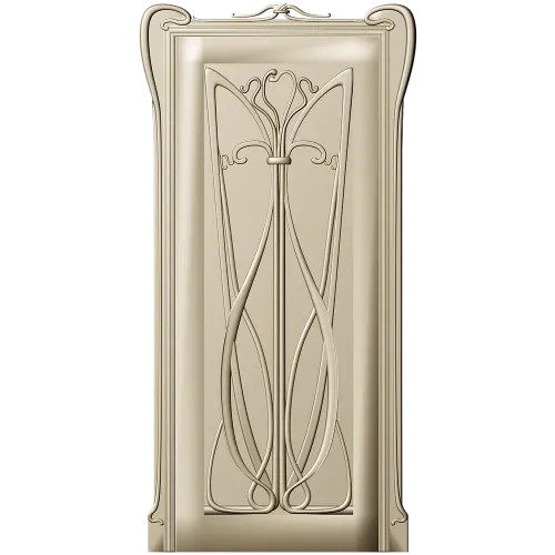 Art Nouveau Lily Door Panel - STL 3D model for CNC