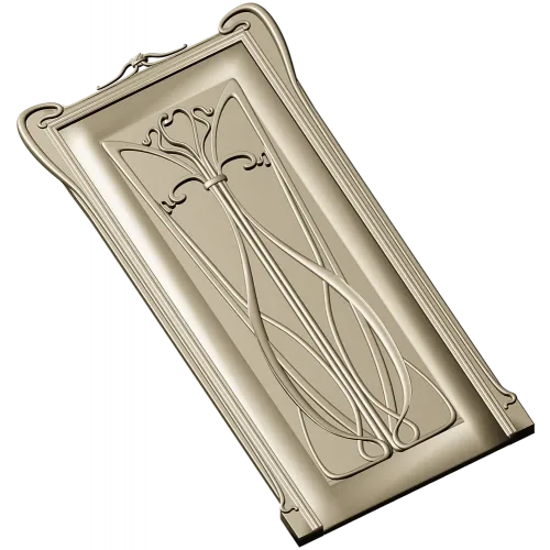Art Nouveau Lily Door Panel - STL 3D model for CNC