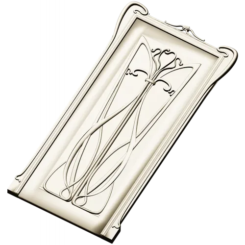 Art Nouveau Lily Door Panel - STL 3D model for CNC