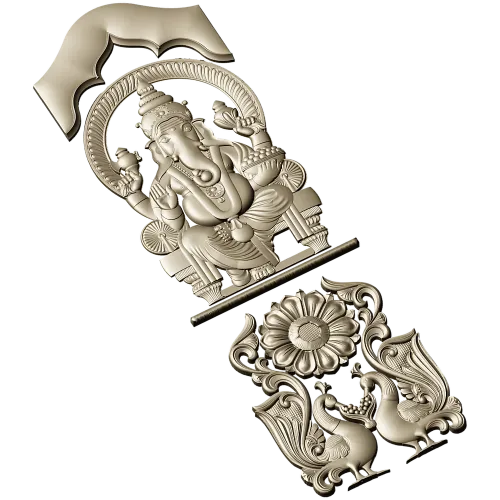 Ganesha Relief Panel STL for CNC Router