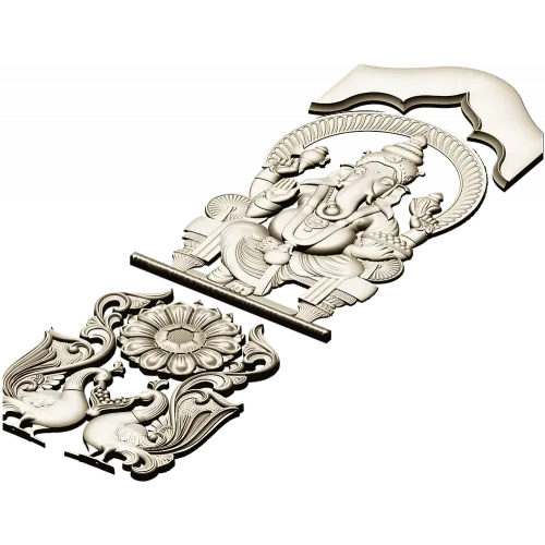 Ganesha Relief Panel STL for CNC Router