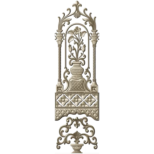 Florentine Arched Door Panel STL for CNC